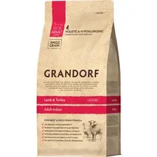 Сухой корм для кошек Grandorf Lamb&amp;Turkey Adult Indoor (ягненок и индейка) 8 кг