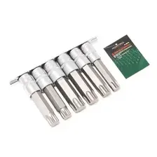 Набор головок-бит разнопрофильных Spline&Torx, 6 пр.(М16, М18,Т70,Т80,Т90,Т100, L-100мм) 1/2, на пл RF-40918L ROCK FORCE
