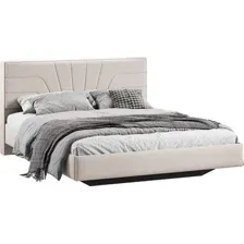 Двуспальная кровать ТриЯ Пандора 160x200 тип 1 (велюр мокко светлый)