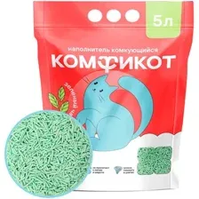 Наполнитель для туалета Комфикот Тофу 5л (зеленый чай)