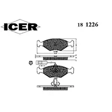 Тормозные колодки дисковые передняя ось ICER 181226