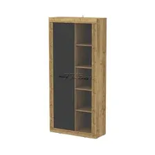 Шкаф-витрина Интерлиния Loft LT-ШВ1 (дуб золотой/антрацит)