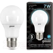 Светодиодная лампочка Gauss E27 7Вт 4100K [102502207]