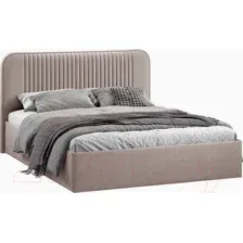 Двуспальная кровать ТриЯ Тиффани Тип 1 c ПМ 160x200 (велюр мокко темный)