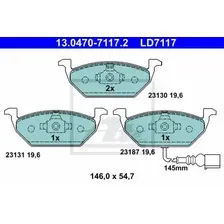Тормозные колодки дисковые передняя ось ATE 13.0470-7117.2