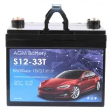 Автомобильный аккумулятор Kiper S12-33T + Borns (33 А·ч)
