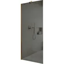 Душевая стенка MaybahGlass 79x195 MGD-698-3ш (графитовое стекло/золотой)