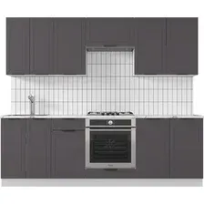 Готовая кухня Mio Tesoro Корнелия Ода-плюс 2.4 (графит/мрамор итальянский)