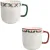 Набор кружек Andrea Fontebasso New Milk & Coffee Let It Snow Ягоды и клетка / NL614043042