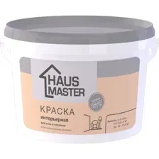 Краска HAUS MASTER интерьерная белая матовая 3л (4,0 кг)