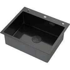 Кухонная мойка ARFEKA Eco AR 600500 POP-UP BLACK PVD NANO DECOR MILLET GRAINS
