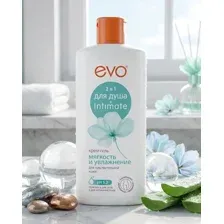 Крем-гель 2в1 для душа и интимной гигиены EVO мягкость и увлажнение, 400 мл