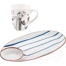 Кружка с блюдцем Perfecto Linea Marine  Funny Animals 17-103300/1