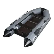 Надувная лодка Vivax Т330 с полом-книгой (без киля, серый/черный)