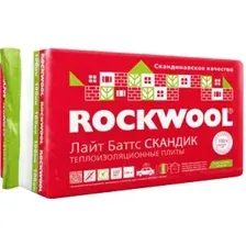 Теплоизоляция Rockwool Лайт Баттс Скандик 800x600 50 мм