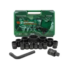 Набор инструментов 3/4" 1" 12 граней 15 предметов ROCKFORCE 
