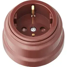 Розетка Bylectrica Ретро РА16-0206 (коричневый)