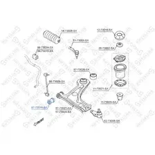 сайлентблок рычага пер.! Daewoo Tacuma/Rezzo 99/Lacetti 04 87-73014-SX STELLOX
