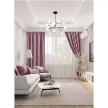 Комплект штор Mio Tesoro Мрамор 200x250 (2 шт, пыльная роза)