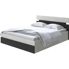 Кровать PROxSON Milton с ПМ 140x190 (дуб шамони светлый 124/черный)
