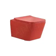 Подвесной унитаз SantiLine SL-5007MR (красный матовый)