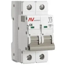 Выключатель автоматический EKF Averes AV-6 2P 6A (C) 6kA
