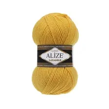 Пряжа для вязания Alize Lanagold 800 49% шерсть, 51% акрил / 216 (800м, желтый)