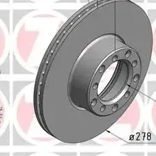 Тормозной диск ZIMMERMANN 400.1052.20 вентилируемый , передняя ось