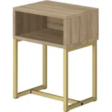 Тумба MONOFIX С металлическими опорами (дуб сонома/золото)