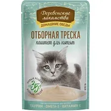 Деревенские лакомства Паштет для котят Отборная треска 70 г