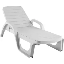 Шезлонг Ellastik Plast Прованс 190x70x32 (белый)