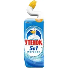 Чистящее средство для унитаза 900мл Туалетный Утенок 5в1 морской