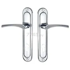 Ручка дверная на планке PUNTO HANDLE90.CRONA.18-85 СP хром (41977)