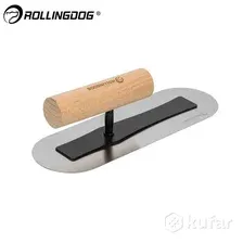 Гладилка нержавеющая для венецианской штукатурки ROLLINGDOG SUPER-FLEX 240х78 мм овальная (50639)