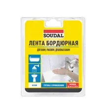 Самоклеящаяся бордюрная лента для ванн и раковин 38мм х 3,35м Soudal