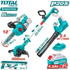 Total TOSLI241189 (цепная пила, триммер, воздуходувка, 2 АКБ)