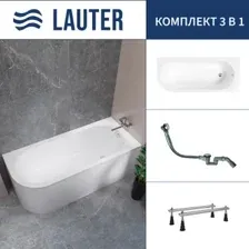 Ванна Lauter Monaco 170x72.5 2113170R (с ножками и сифоном 21Y32000 хром)