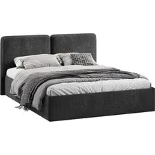 Кровать Трия Токио с ПМ 1600 Тип 1 (микровелюр Wellmart Graphite)