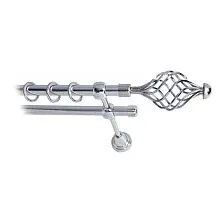 Карниз для штор Lm Decor Вираж 098 2р гладкий 25/16мм (хром, 1.6м)
