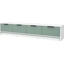 Тумба Интерлиния ТВ Концепт КТ-ТВ4-35 Техно (белый платинум/мята)