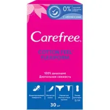 Прокладки ежедневные Carefree Cotton Feel Flexiform (30шт)