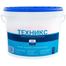 Краска акриловая ТЕХНИКС В-1001 P Моющаяся белая 15 кг