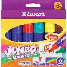 Фломастеры Luxor Jumbo 6190/Box (6цв)