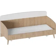 Кровать-тахта Мебельград Калгари 90x200 (дуб натуральный светлый/белый матовый)