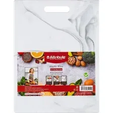 Разделочная доска Attribute Marble White ABX143