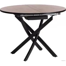 Кухонный стол TetChair Manzana 100x100+30x75 (дуб вотан/черный)