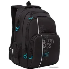 Городской рюкзак Grizzly RU-030-31m (черный/бирюзовый)