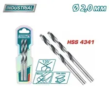 Сверло по металлу HSS 2мм TOTAL TAC1200024 (2 шт)