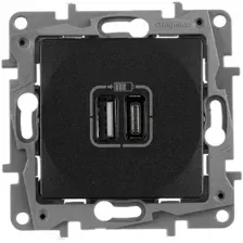 Розетка USB Legrand Etika 672636 (антрацит)