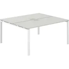 Офисный стол Norden 160х143.8х75 SG.246.SH.63.WH (белый/серый бархат)